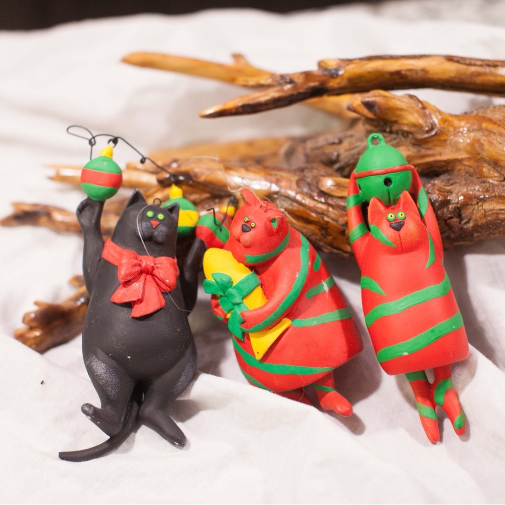 Funky Cat Ornaments